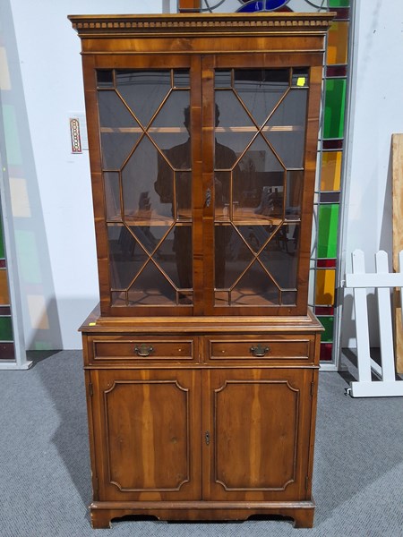 Lot 47 - GLAZED BOOKCASE