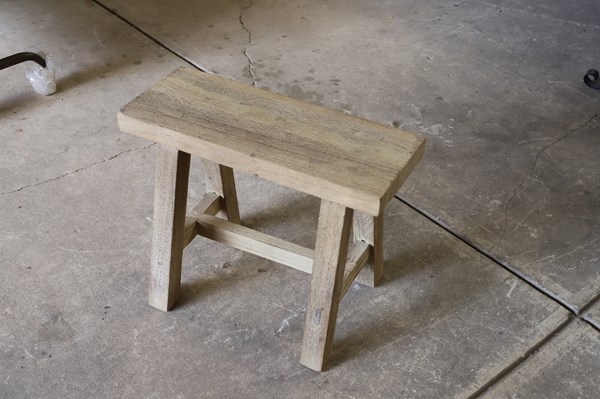 Lot 288 - PAINTED TEAK STOOL