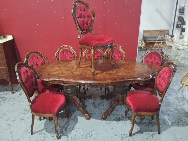 Lot 14 - NINE PIECE DINING SUITE
