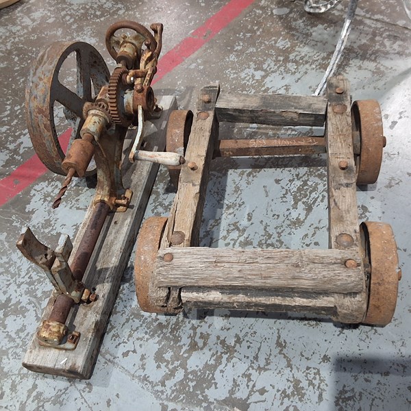 Lot 221 - TROLLEY CART & DRILL
