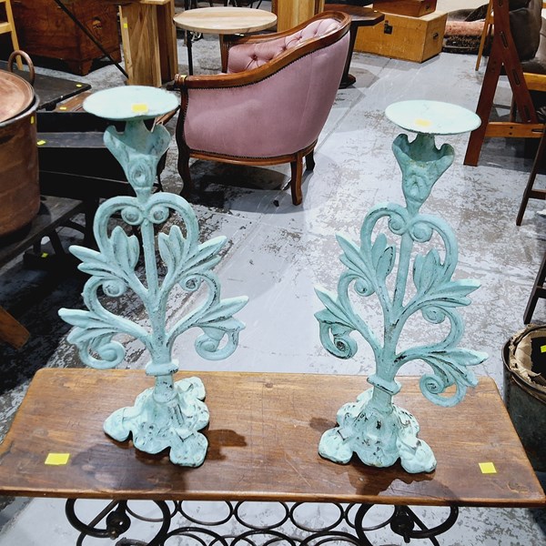 Lot 161 - CANDLE STANDS