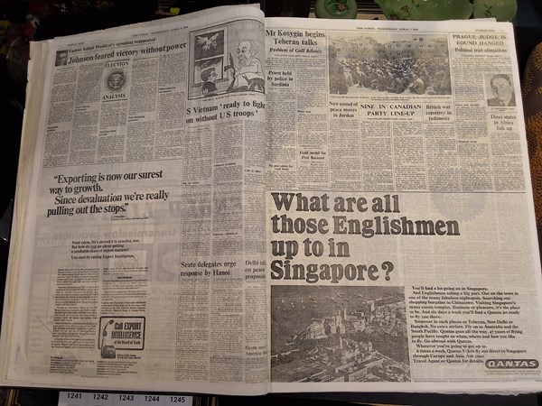 Lot 1207 - THE LONDON TIMES 1965-68.