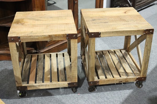 Lot 327 - PAIR OF SIDE TABLES