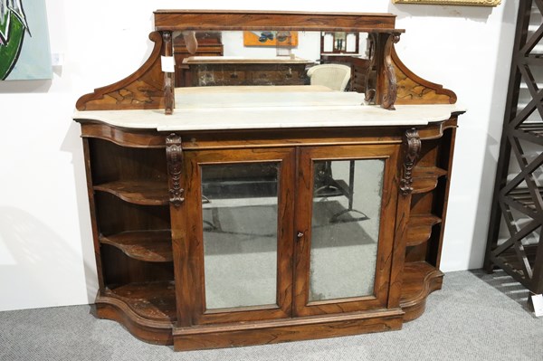 Lot 350 - MIRRORED BACK CREDENZA
