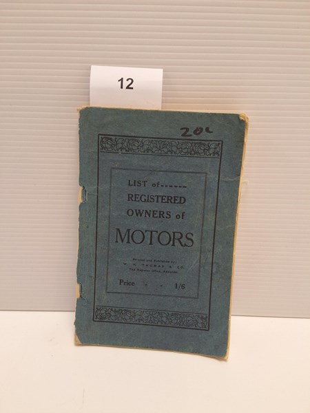 Lot 1155 - REGISTERED OWNERS OF MOTORS.