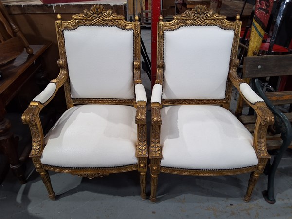 Lot 299 - PAIR OF ARMCHAIRS