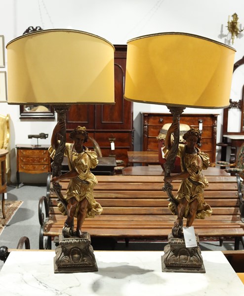 Lot 20 - PAIR OF LAMPS
