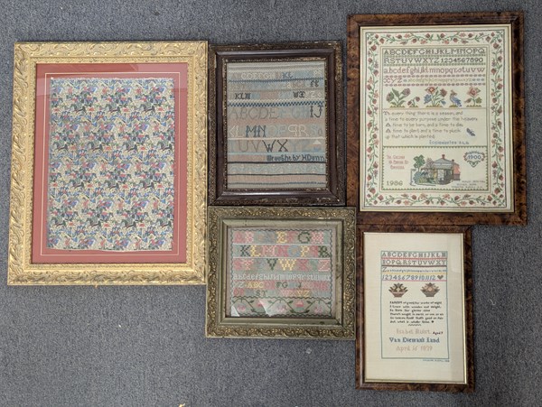 Lot 364 - FRAMED EMBROIDERIES