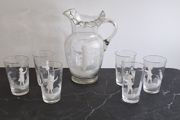 Lot 1169 - MARY GREGORY WATER SET