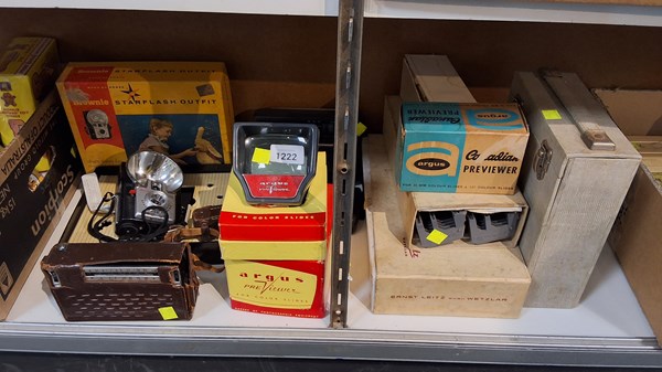 Lot 1222 - CAMERA, SLIDE VIEWERS AND MORE