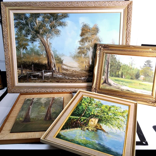 Lot 1412 - OIL PAINTINGS