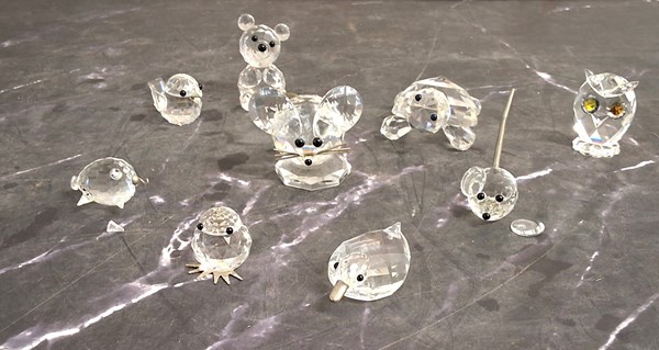 Lot 1209 - CRYSTAL ORNAMENTS