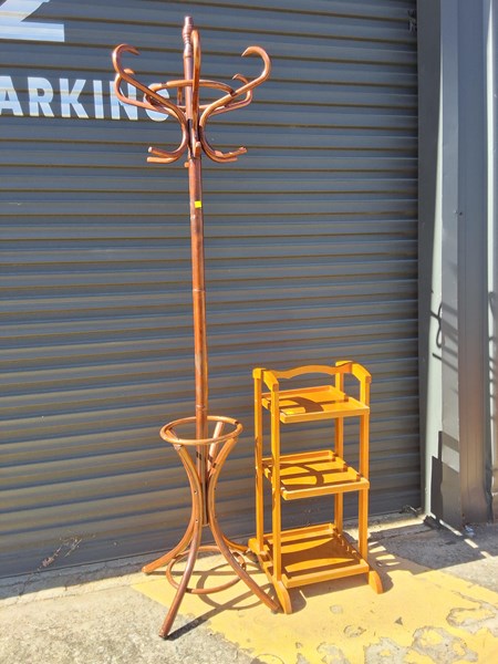 Lot 230 - HALL STAND & SHELF