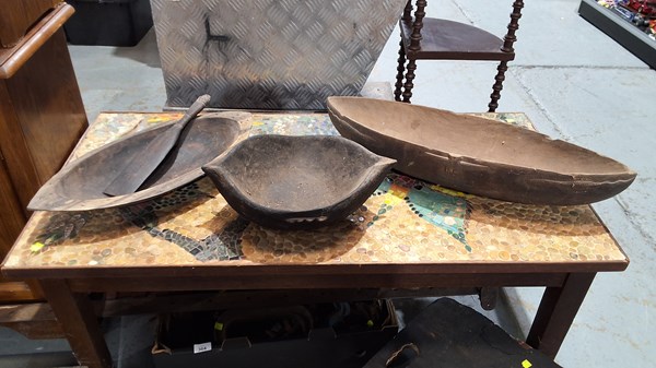 Lot 349 - HAND CARVED BOWLS