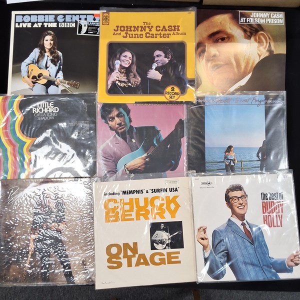 Lot 1175 - JOHNNY CASH AND FRIENDS VINYL RECORDS