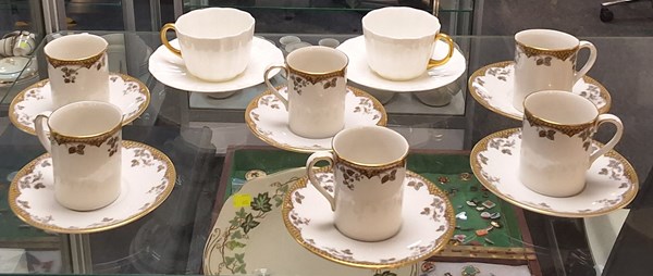 Lot 1615 - ROYAL DOULTON CUPS & SAUCERS