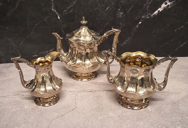 Lot 1161 - STERLING SILVER TEA SERVICE