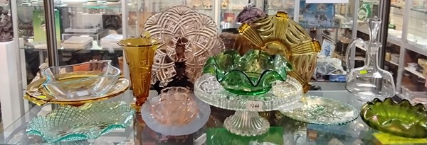 Lot 1244 - COLOURFUL GLASSWARE