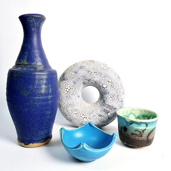 Lot 1312 - BLUE GLAZED CERAMICS
