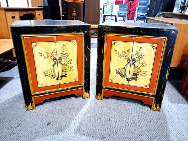 Lot 505 - CHINESE BEDSIDE CHESTS