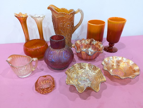 Lot 1413 - COLOURED GLASS