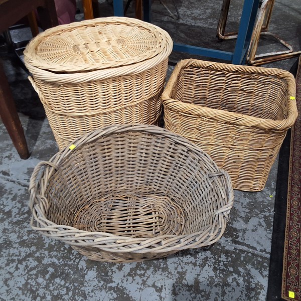 Lot 575 - CANE BASKETS
