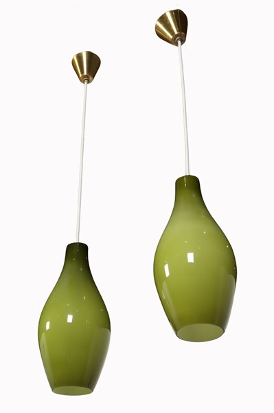 Lot 176 - PAIR OF PENDANT LIGHTS