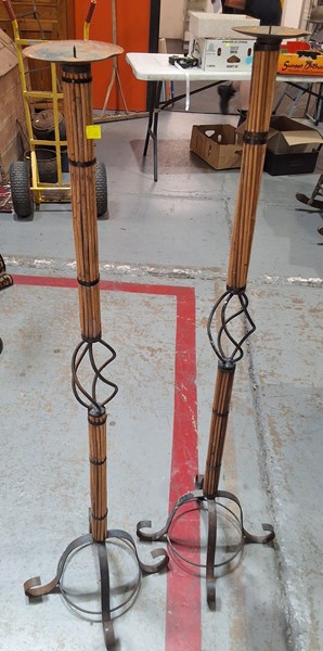 Lot 41 - TALL CANDLE STICKS
