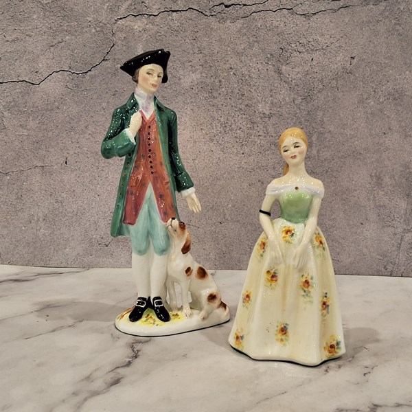 Lot 1132 - BONE CHINA FIGURES