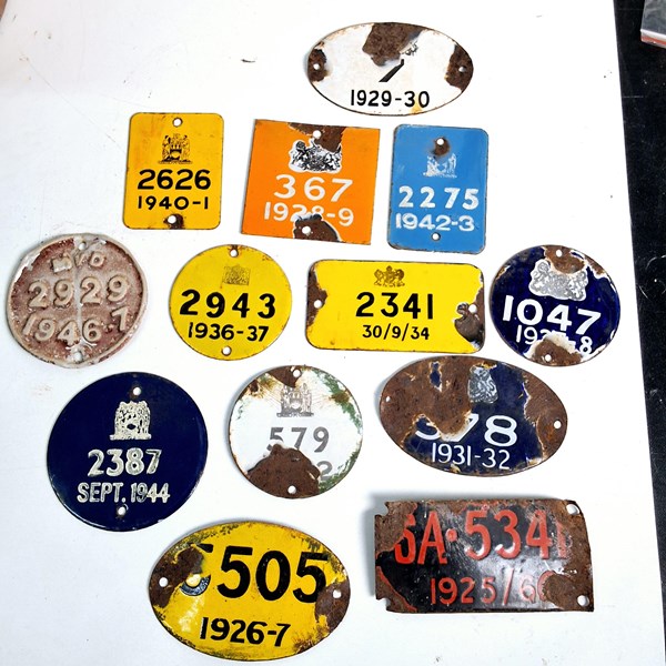 Lot 1191 - VEHICLE REGISTRATION TAGS