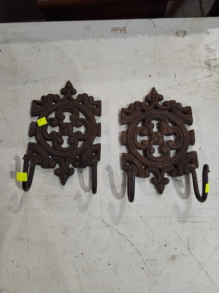 Lot 99 - PAIR OF COAT HOOKS