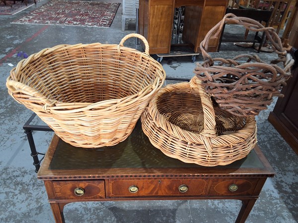 Lot 125 - CANE BASKETS
