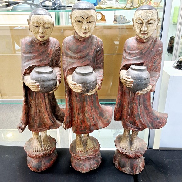 Lot 1157 - CARVED TIMBER FIGURES