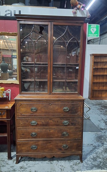 Lot 83 - SECRETAIRE BOOKCASE