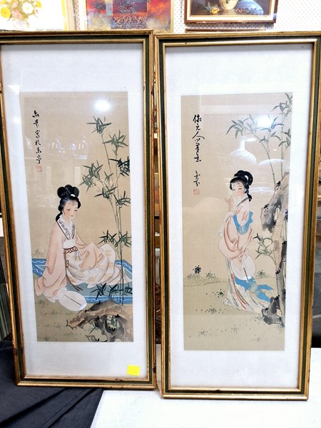 Lot 1093 - CHINESE WATERCOLOURS
