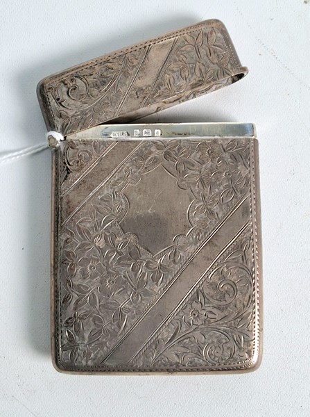 Lot 1036 - SILVER CARD CASE