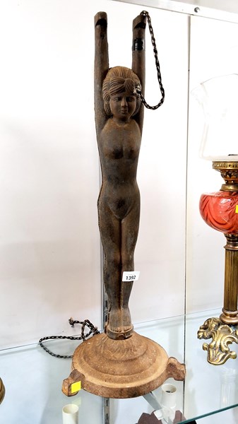 Lot 1392 - LADY LAMP BASE