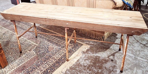 Lot 377 - RUSTIC TABLE