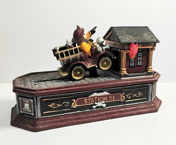 Lot 1203 - CAST IRON MONEY BOX