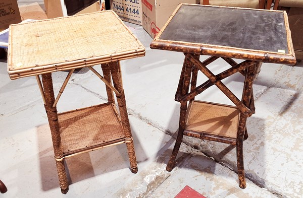 Lot 331 - CANE WORK TABLES