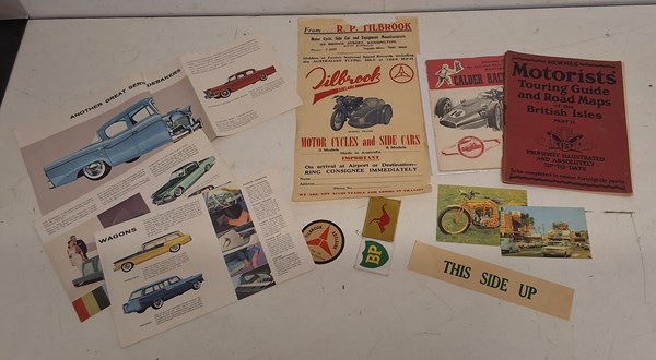 Lot 1189 - MOTORING EPHEMERA