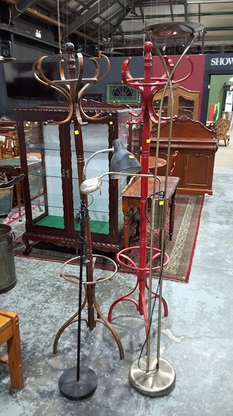 Lot 295 - HAT RACKS AND LAMPS