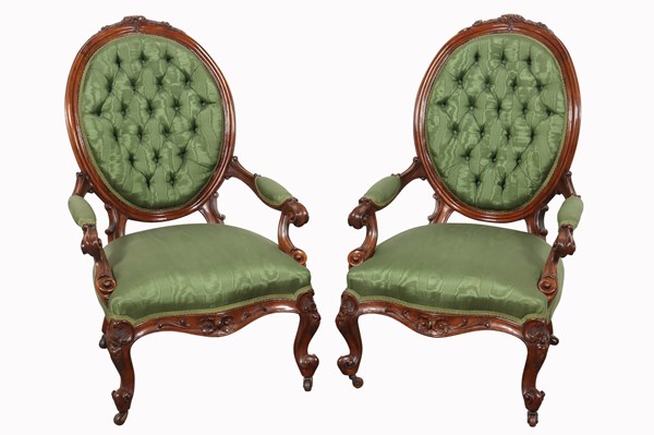 Lot 150 - PAIR OF PARLOUR CHAIRS
