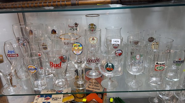 Lot 1147 - BEER GLASSES