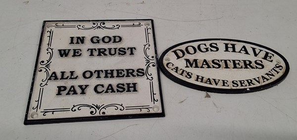 Lot 1314 - NOVELTY SIGNS