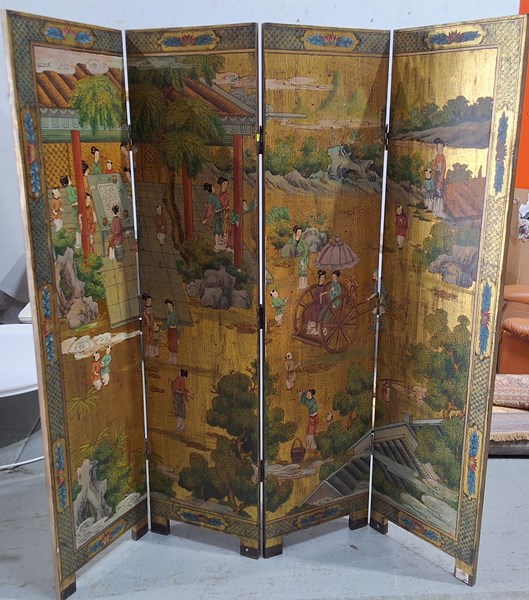 Lot 369 - CHINESE FOLDING SCREEN