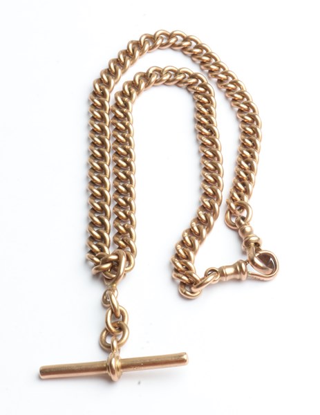 Lot 1010 - GOLD WATCH CHAIN