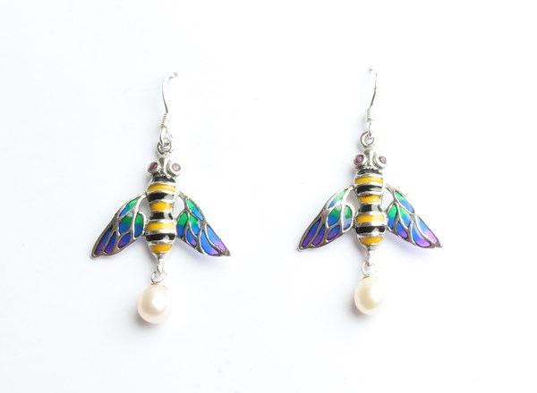 Lot 1023 - SILVER EARRINGS