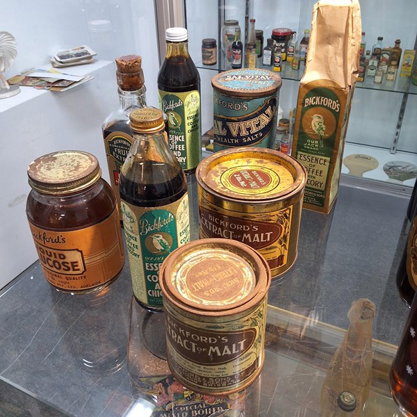 Lot 1098 - BICKFORDS TINS AND BOTTLES