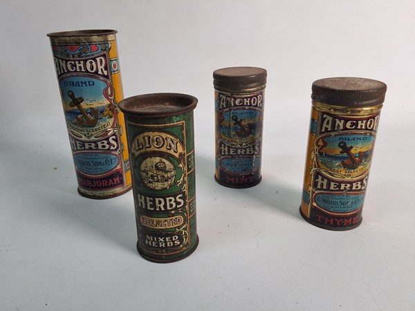 Lot 1116 - VINTAGE HERB TINS